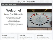 Tablet Screenshot of bingotimeofdunedin.com